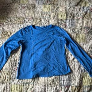 Blue Long Sleeve Stretchy Top